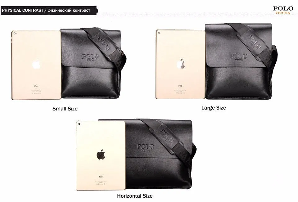 Messenger Bag Famous POLO Crossbody Vintage Leather Bag male Men's Extensive selection Leather Business bolsas Highly recommended VICUNA Brand Bag Mens Men Casual