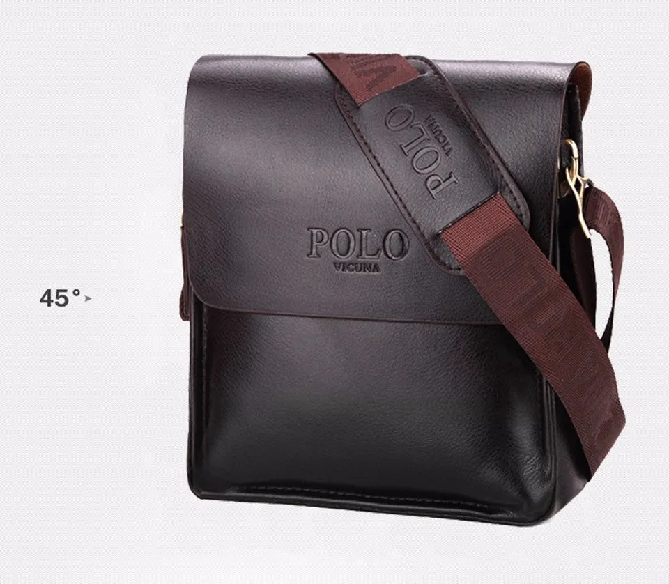 Messenger Bag Famous POLO Crossbody Vintage Leather Bag male Men's Extensive selection Leather Business bolsas Highly recommended VICUNA Brand Bag Mens Men Casual