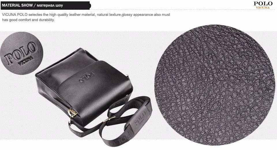 Messenger Bag Famous POLO Crossbody Vintage Leather Bag male Men's Extensive selection Leather Business bolsas Highly recommended VICUNA Brand Bag Mens Men Casual
