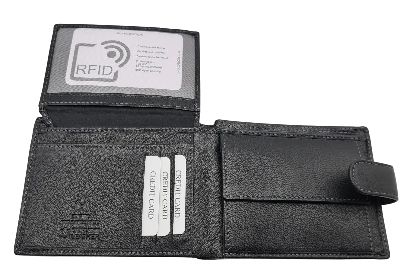 Migant Design Men leather wallet with RFID protection 6448