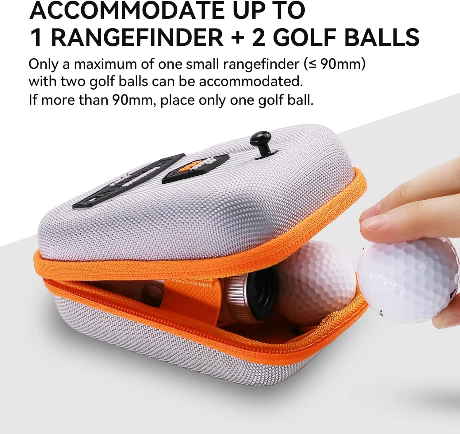 MiLESEEY Golf Rangefinder Hard Shell Case - Universal Range Finder Case Box - EVA Bag with Carabiner Belt Clip