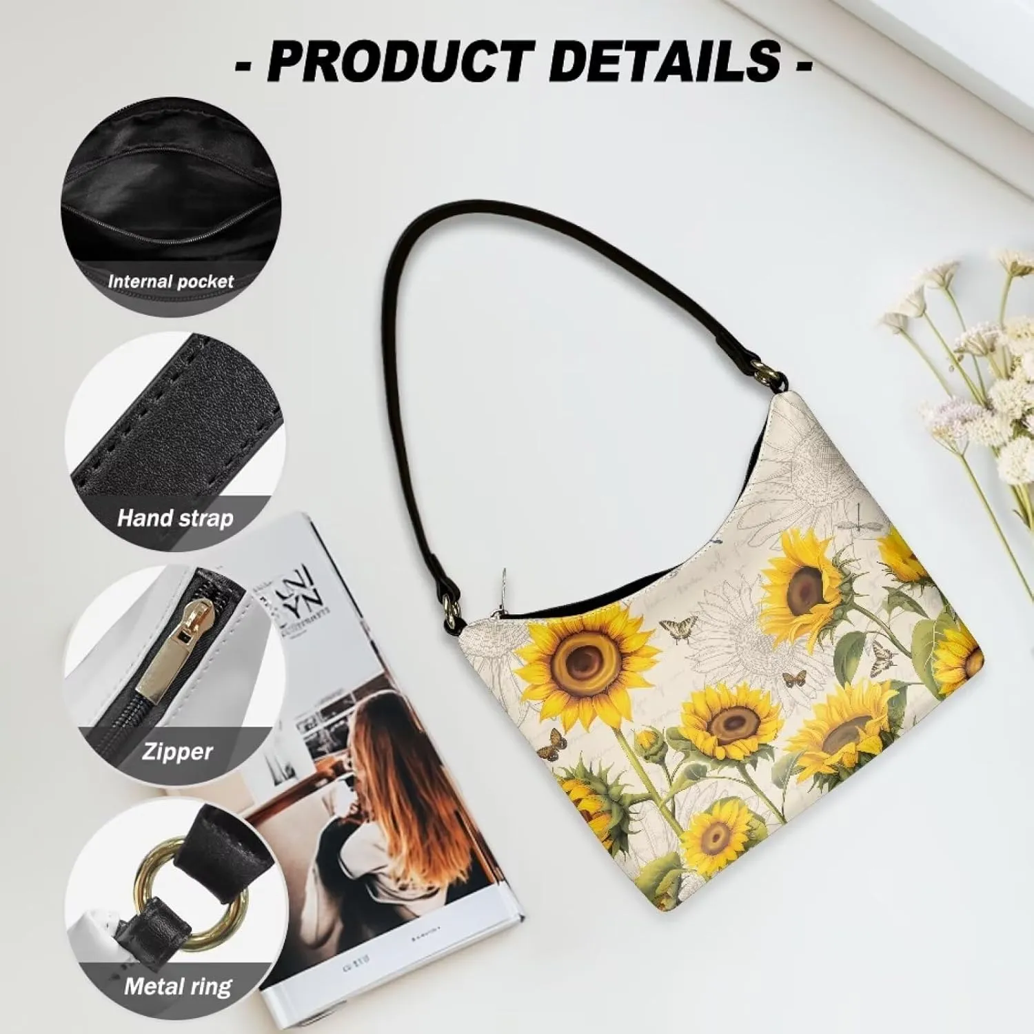 Mini Underarm Crossbody Bag for Women Leather for Dating Travel
