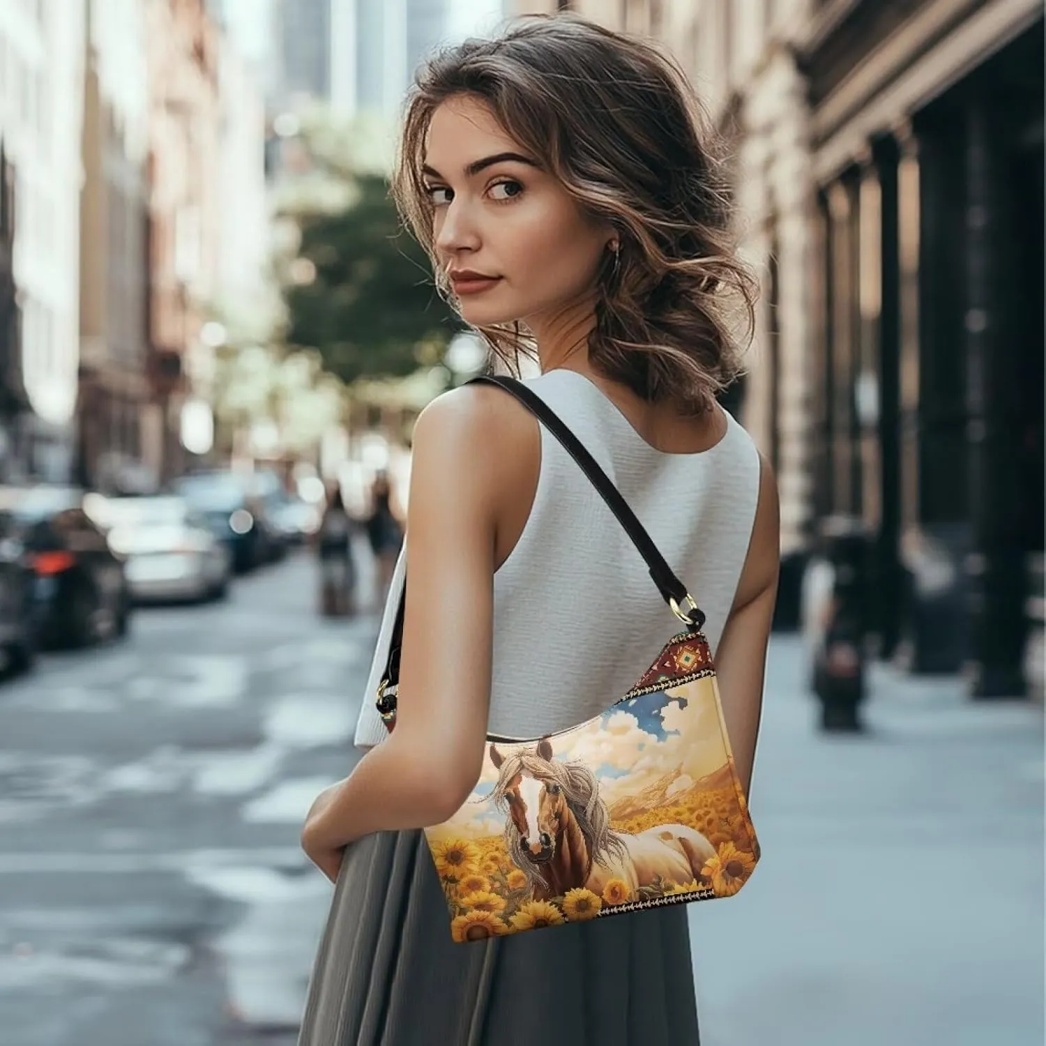 Mini Underarm Crossbody Bag for Women Leather for Dating Travel