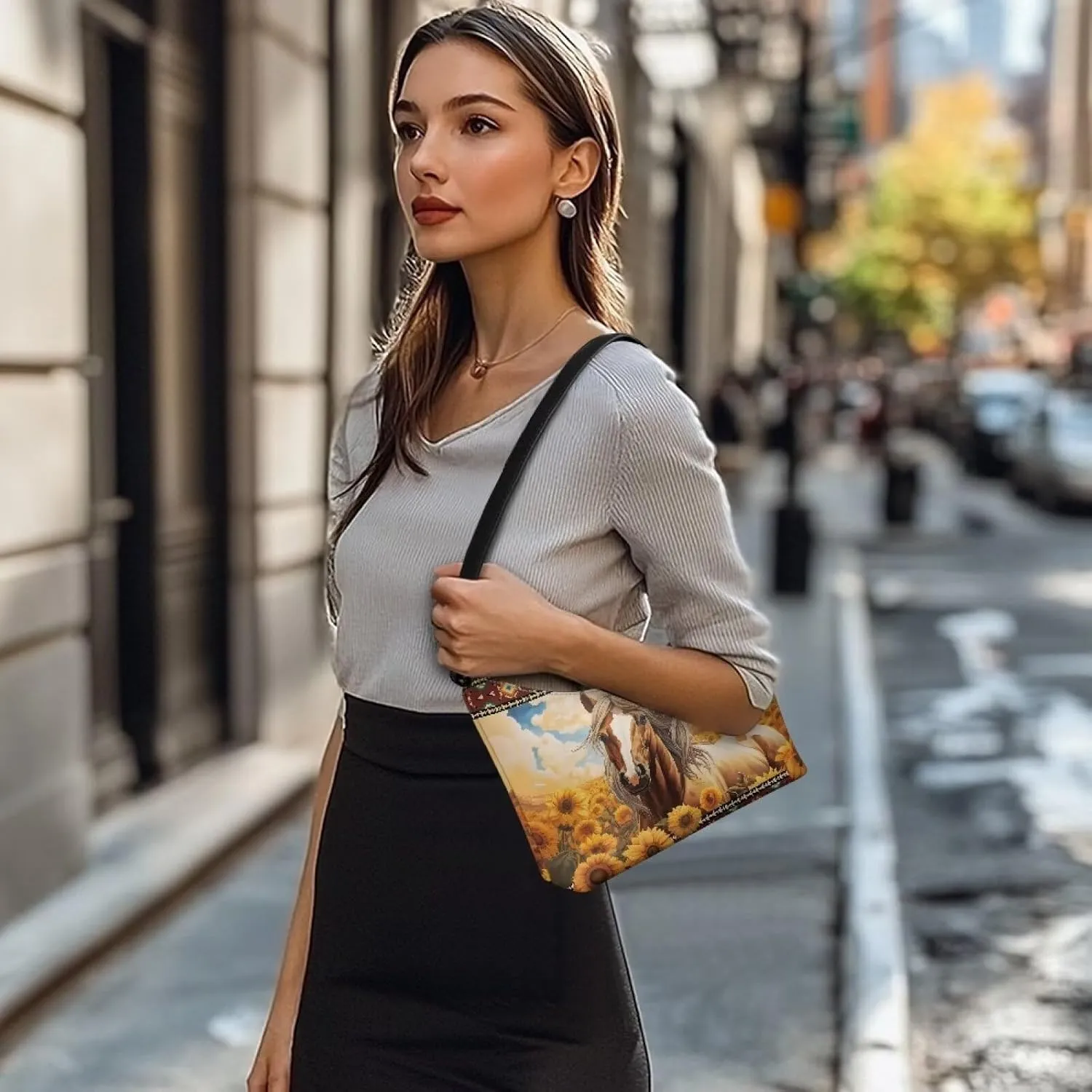 Mini Underarm Crossbody Bag for Women Leather for Dating Travel