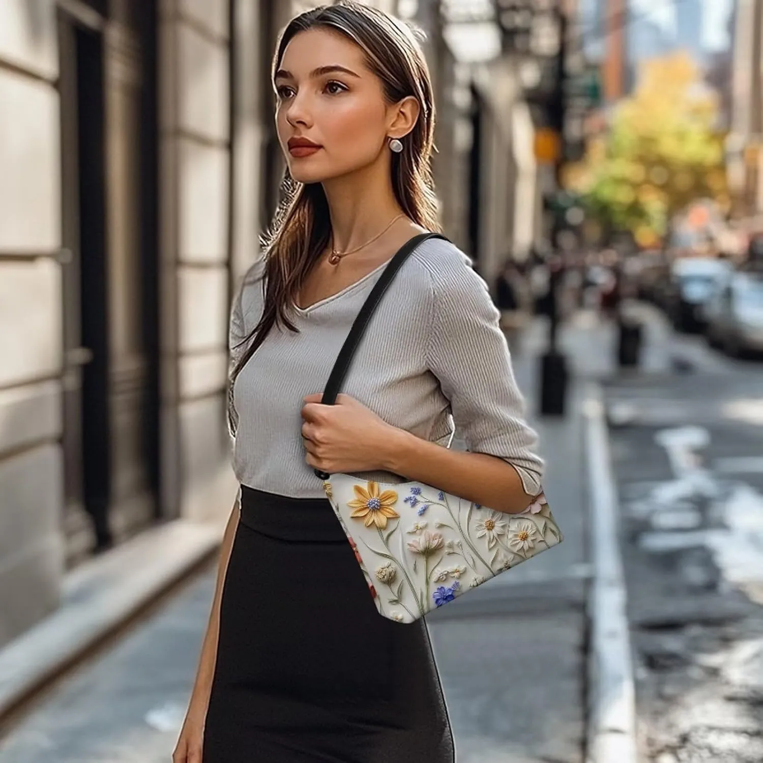 Mini Underarm Crossbody Bag for Women Leather for Dating Travel