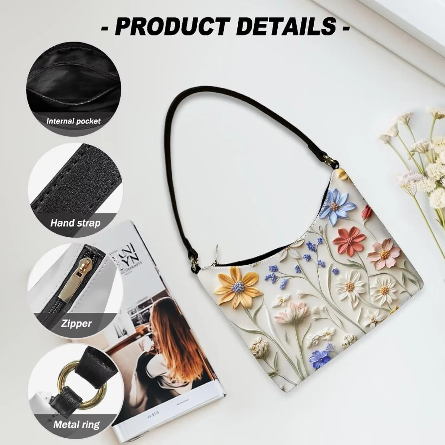 Mini Underarm Crossbody Bag for Women Leather for Dating Travel