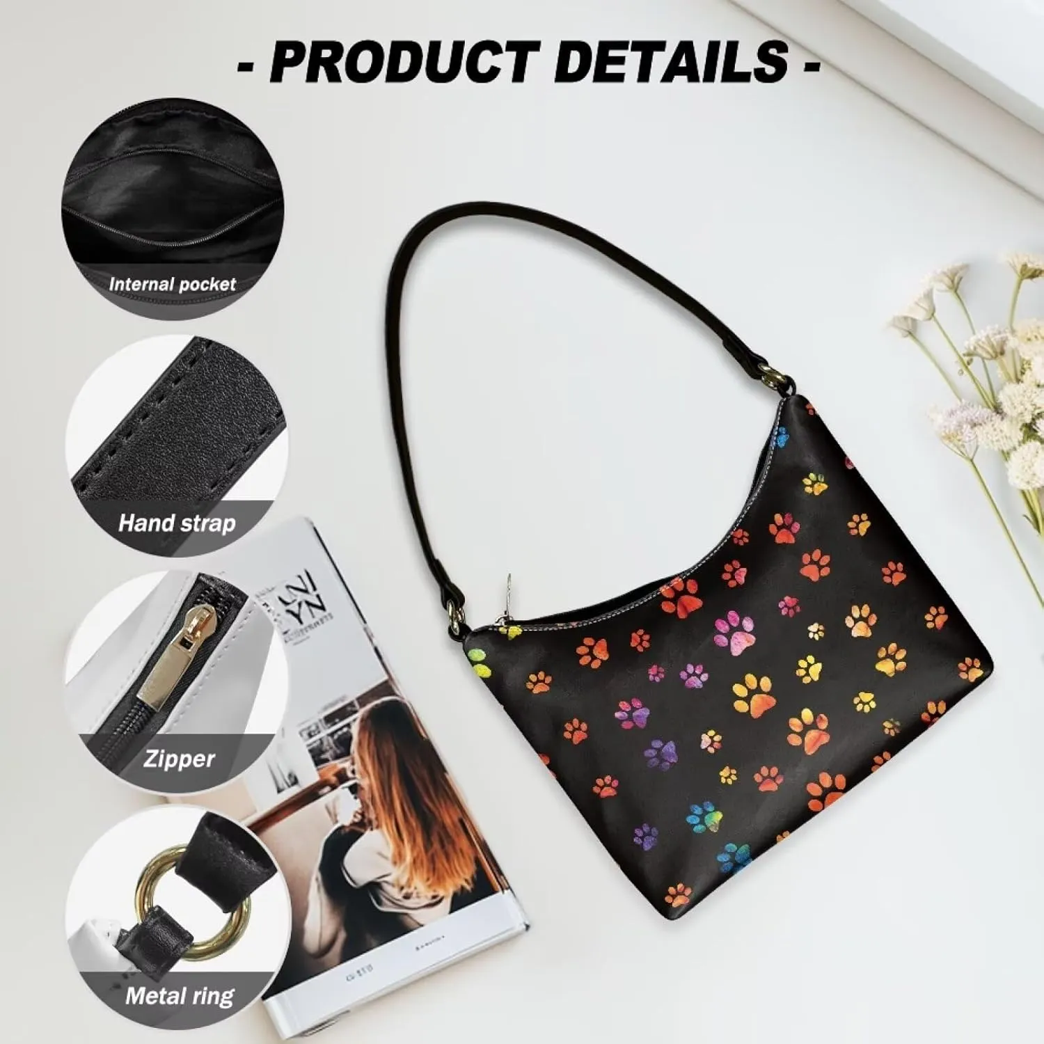 Mini Underarm Crossbody Bag for Women Leather for Dating Travel