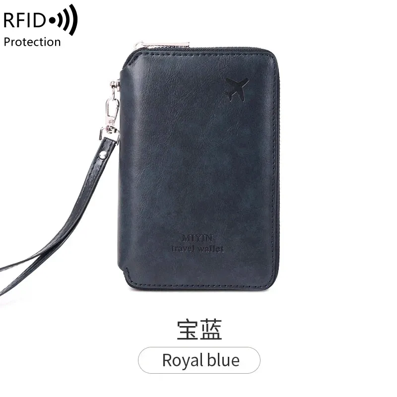 Minimalist and Fashionable RFID Passport Holder - Multifunctional PU Leather Travel Accessory
