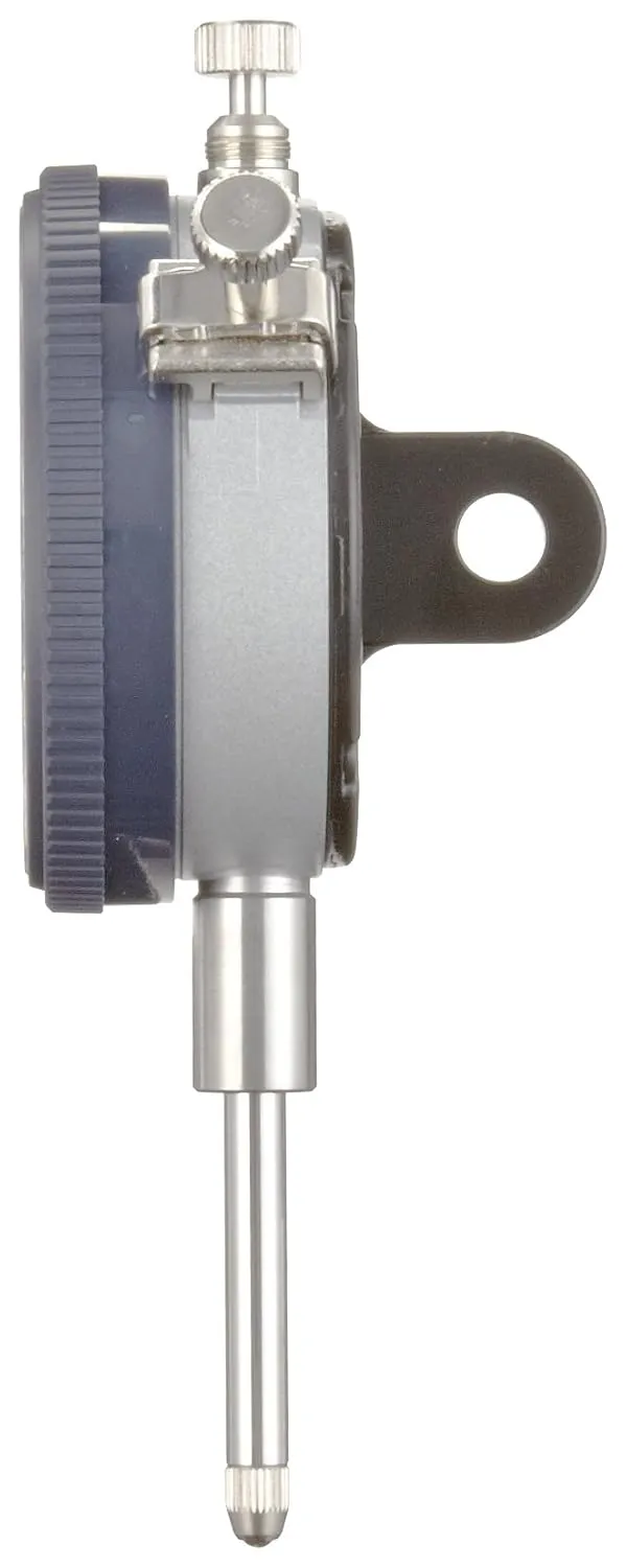 Mitutoyo "2416S" Dial Indicator, 4-48 UNF Thread, 0.375" Stem Dia., lug Back," White Dial, 0-100 Reading, 2.244" Dial Dia., 0-1" Range, 0.001" Graduation, -0.002" Accuracy