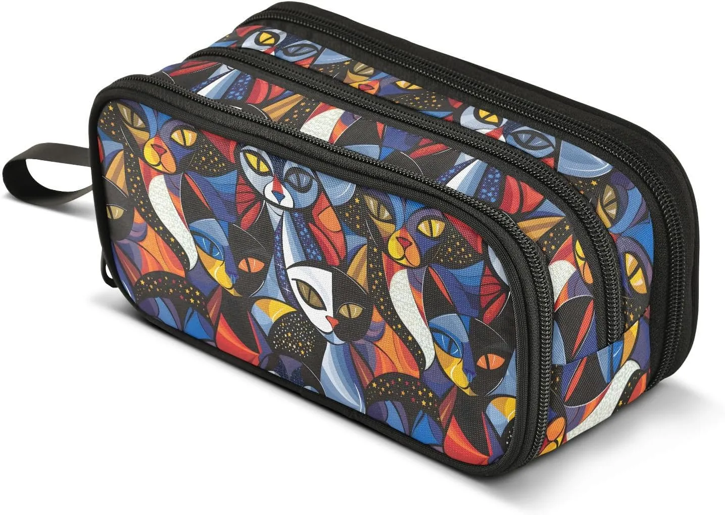 MNSRUU Big Pencil Pen Case, Pencil Bag Cats Nebula Aesthetic Pencil Case Organizer Markers Pencil Box Pencil Pouch for Girls Boys Adults