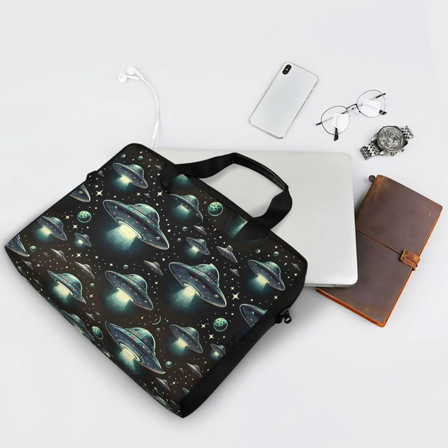 MNSRUU Laptop Bag Women Men Laptop Messenger Bag Space