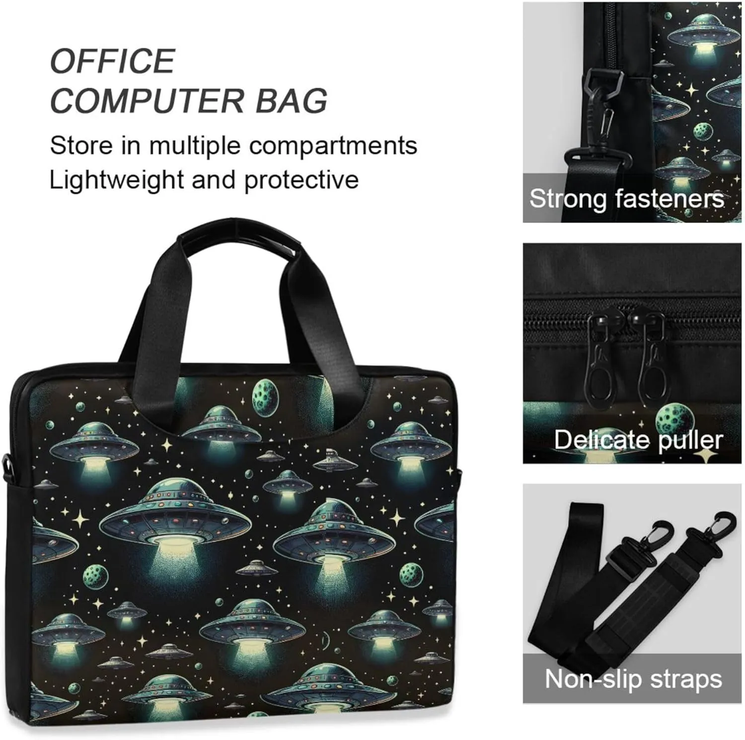 MNSRUU Laptop Bag Women Men Laptop Messenger Bag Space