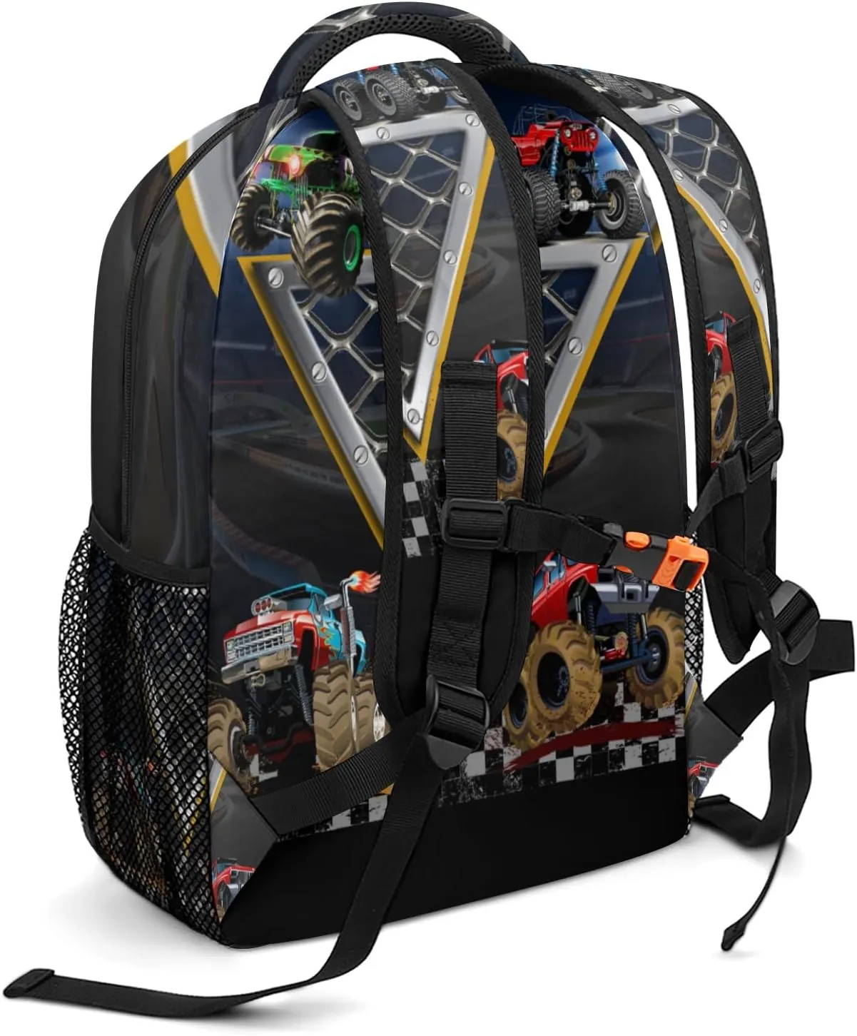 Monster Truck Personalized School Backpack for Kid-Boy/Girl Primary Daypack Travel Bookbag, Option 5, K10255