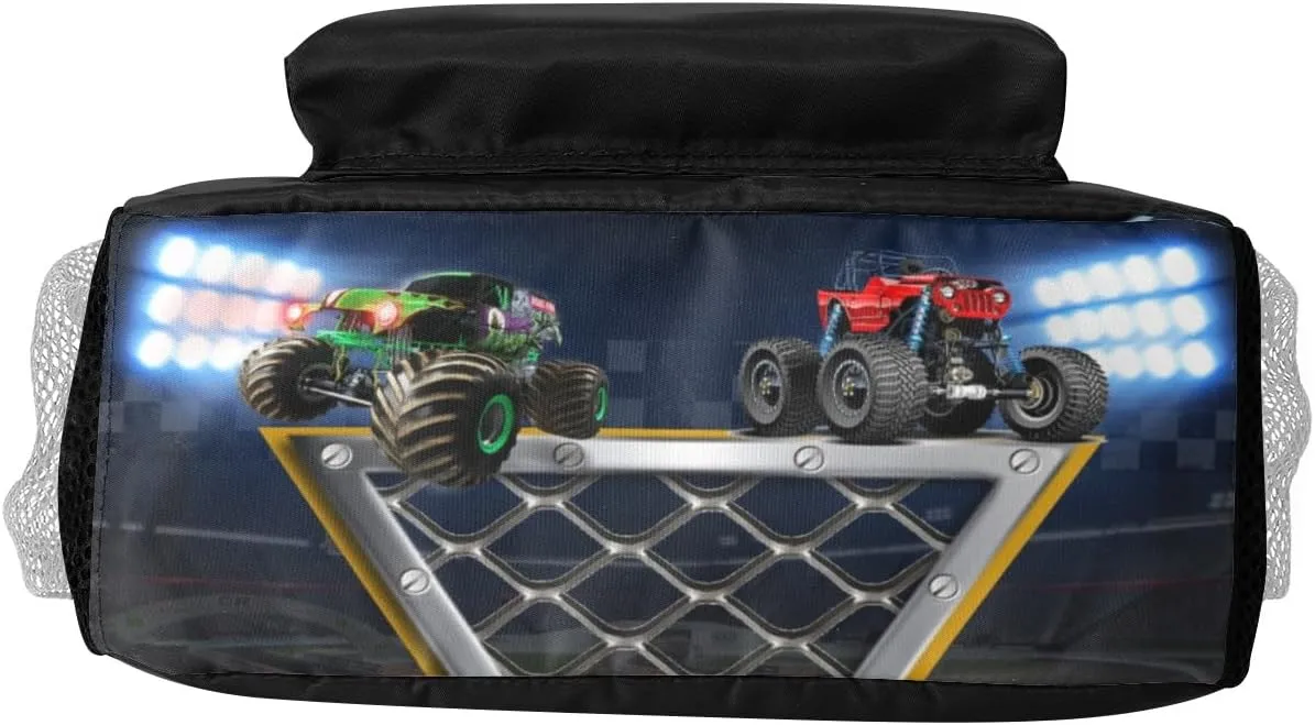 Monster Truck Personalized School Backpack for Kid-Boy/Girl Primary Daypack Travel Bookbag, Option 5, K10255