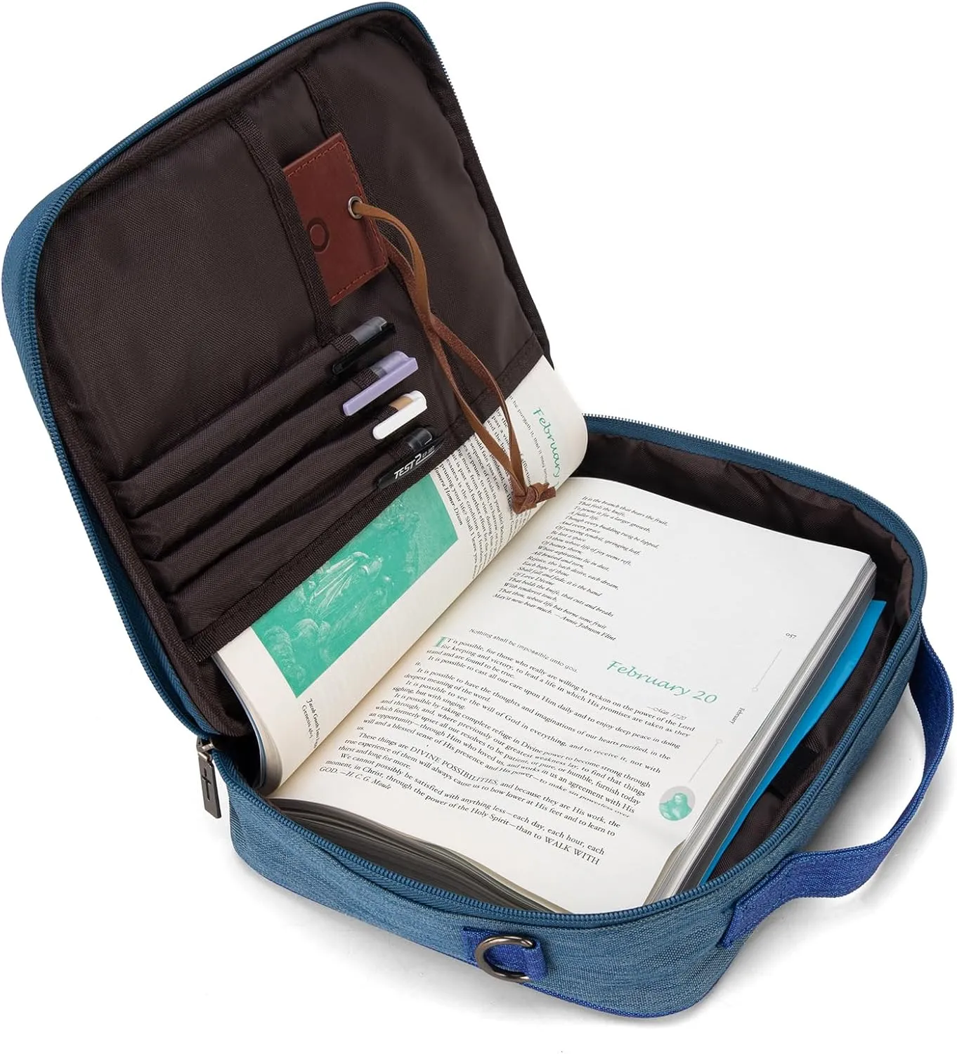 Montana West Bible Covers for Women Bible Cases with Leather Bookmark Protective Crossbody Carrying Book Case for Church Travel Gift