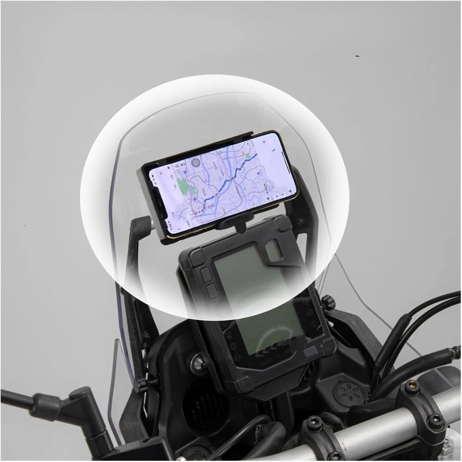 Motorcycle Cell Phone Mount for Tenere 700 for XT700 Z for Tenere700 for XT 700 Z 2019 Phone USB Adapt Holder Kit Motorcycle Navigation GPS Plate Bracket(C)