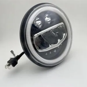 Motorcycle Headlights 7 inch LED Headlight Halo angel eyes DRL Light For motorcycles Rod FatBob For Heritage Softail For Slim Deluxe Switchback For Road King