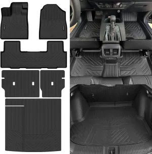 Naibeve Floor Mats for 2026 Honda Passport - All Weather Custom Fit Honda Passport Floor Mats Cargo Mat Trunk Mat with Backrest Mats Back Seat Cover Protector Accessories