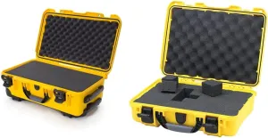 Nanuk 935 Waterproof Carry-On Hard Case with Wheels and Foam Insert - Yellow & 910 Waterproof Hard Case with Foam Insert - Yellow