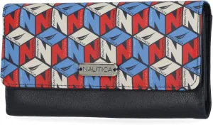 Nautica Money Manager RFID Slim and Small Wallet for Women - Credit Card Holder with Coin Purse and Zipper Wallet, Women's Clutch Organizer