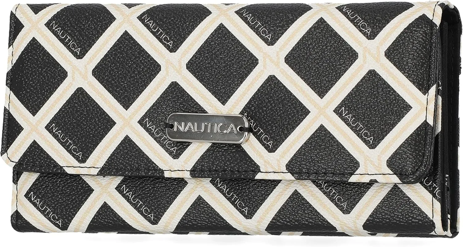 Nautica Money Manager RFID Slim and Small Wallet for Women - Credit Card Holder with Coin Purse and Zipper Wallet, Women's Clutch Organizer
