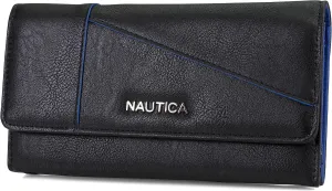 Nautica Money Manager RFID Slim and Small Wallet for Women - Credit Card Holder with Coin Purse and Zipper Wallet, Women's Clutch Organizer