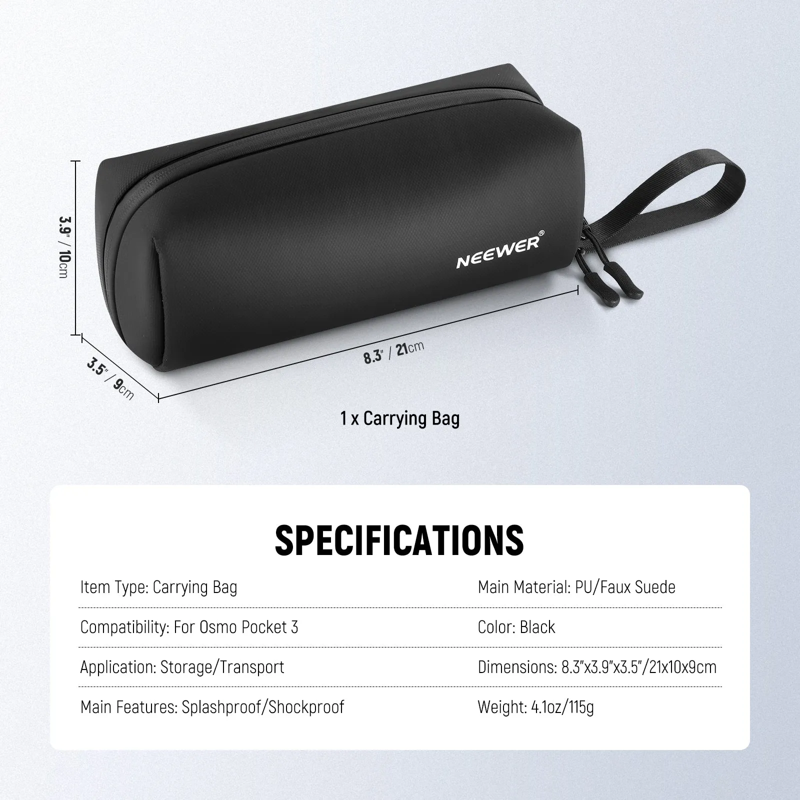 NEEWER PB10 Protective Carrying Bag for DJI Osmo Pocket 3