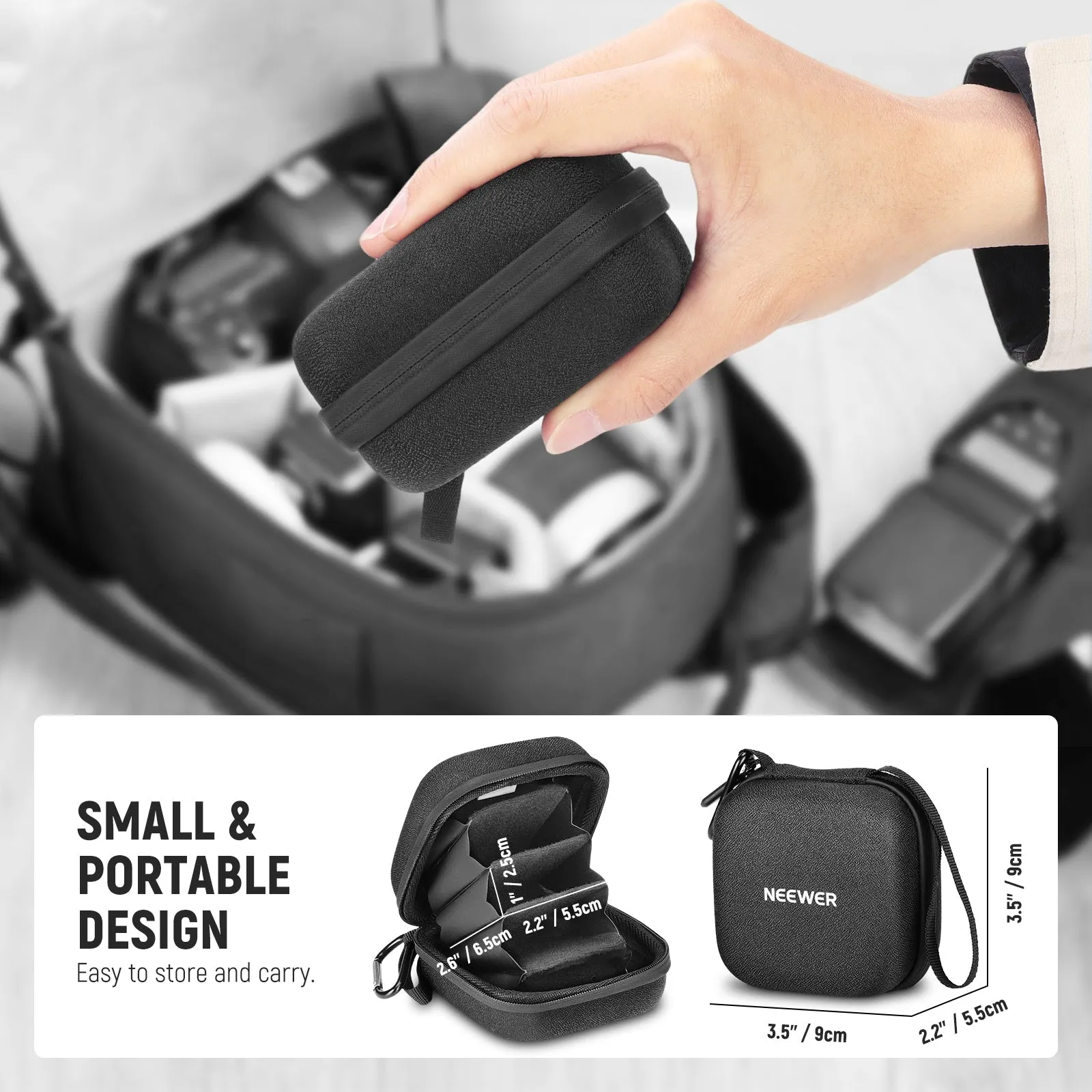 NEEWER PB11/PB12 Hard Shell Filter Storage Case for Circular Filters