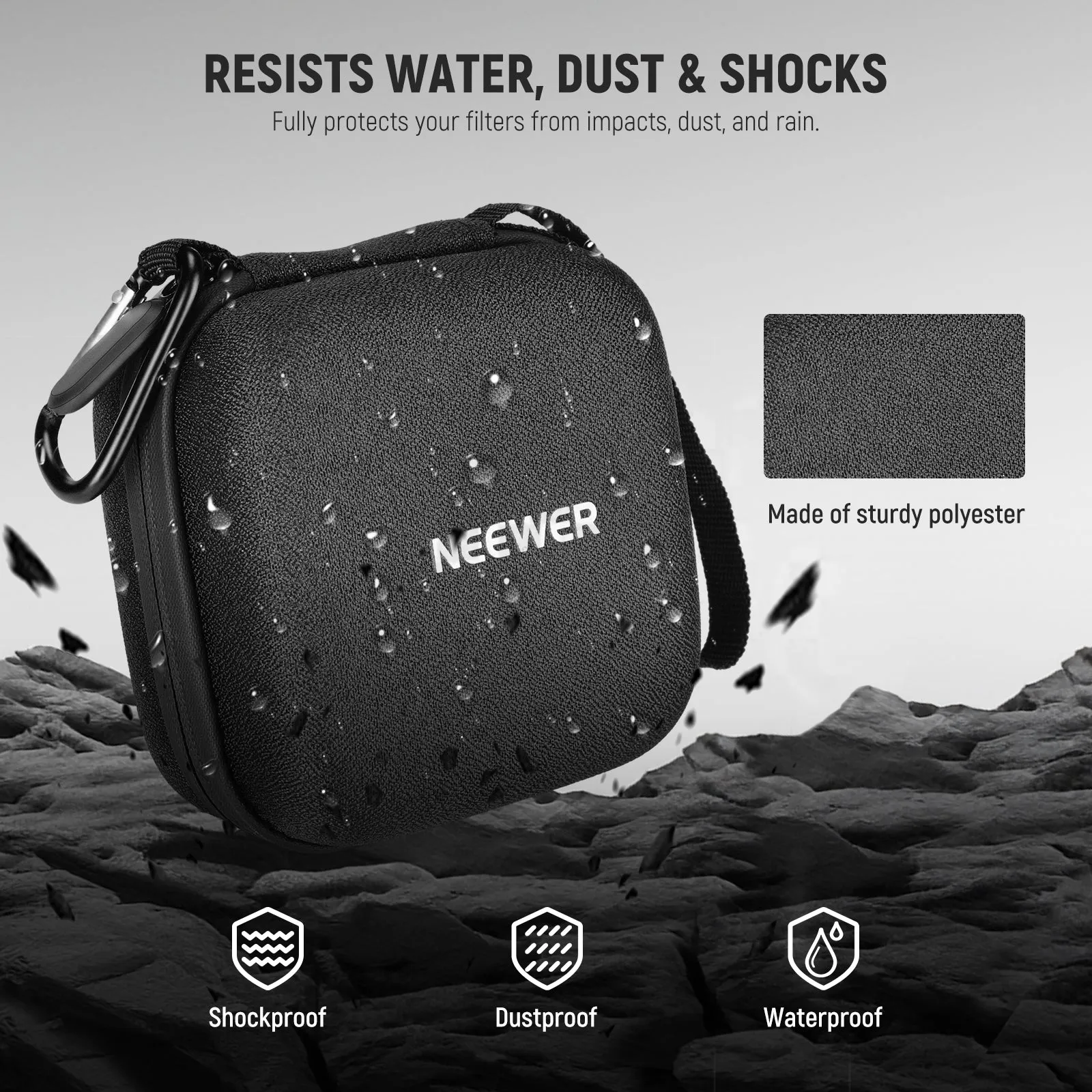NEEWER PB11/PB12 Hard Shell Filter Storage Case for Circular Filters