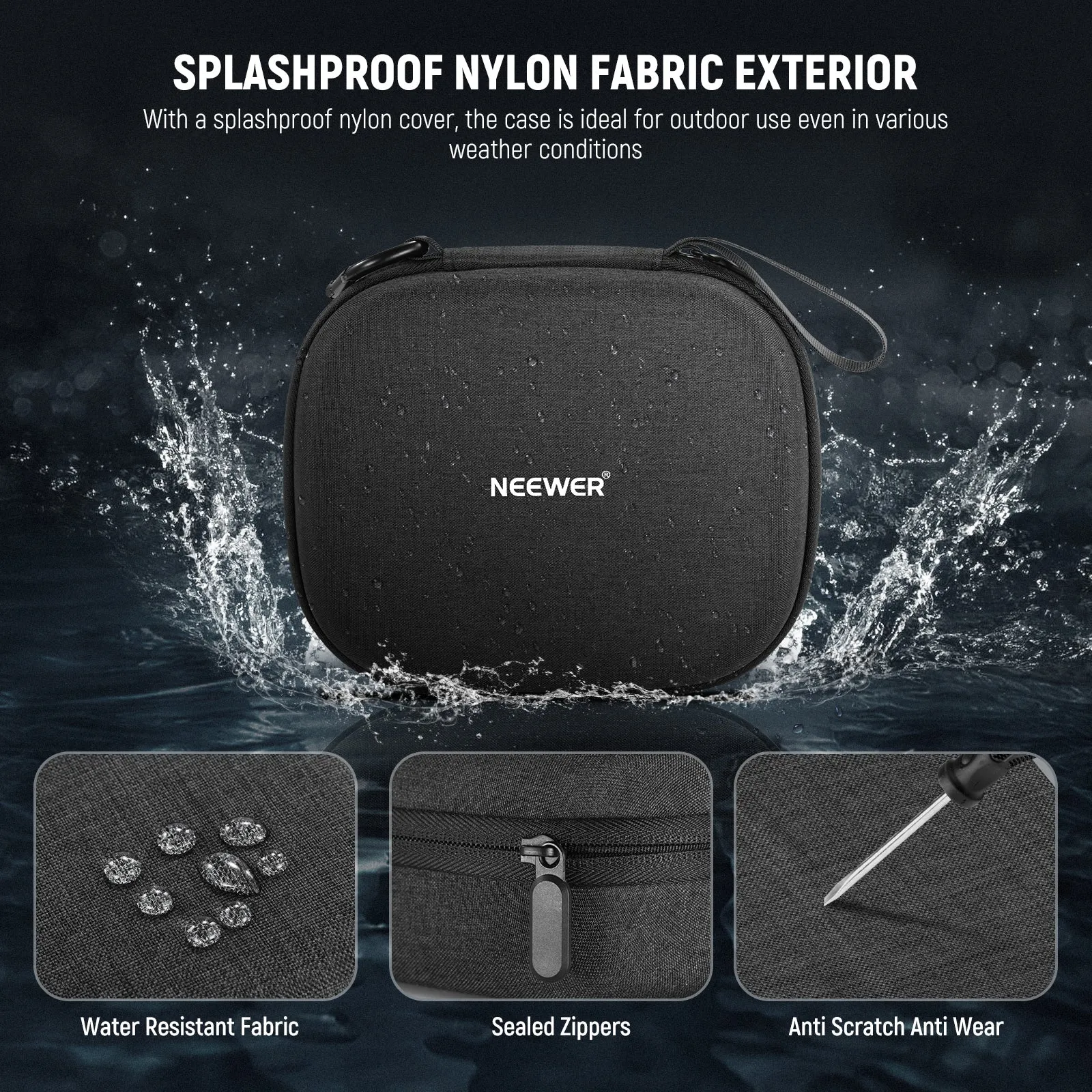 NEEWER PB9 Splashproof Shockproof Storage Hard Case For DJI NEO