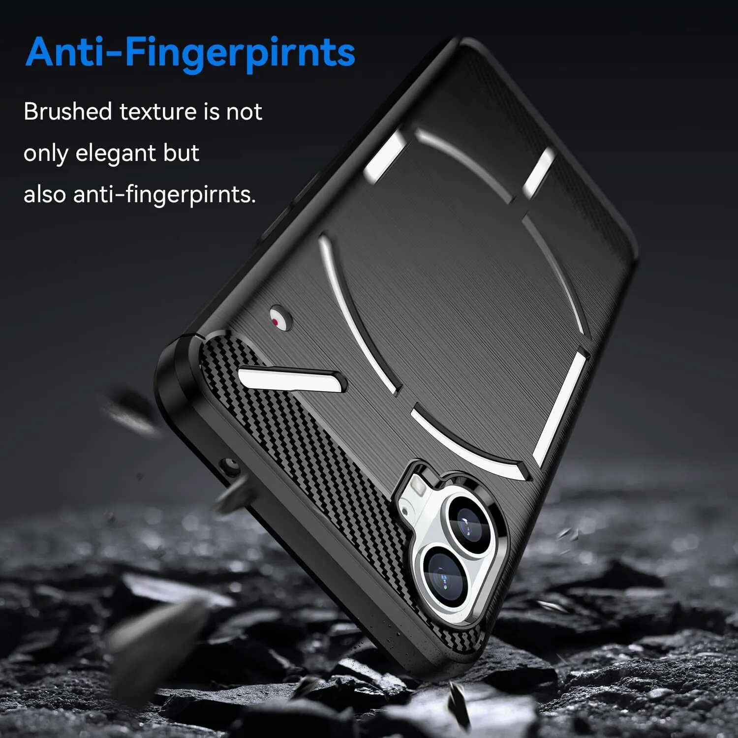 Nothing Phone (1) Case Carbon Fibre Gel Cover Ultra Slim Shockproof