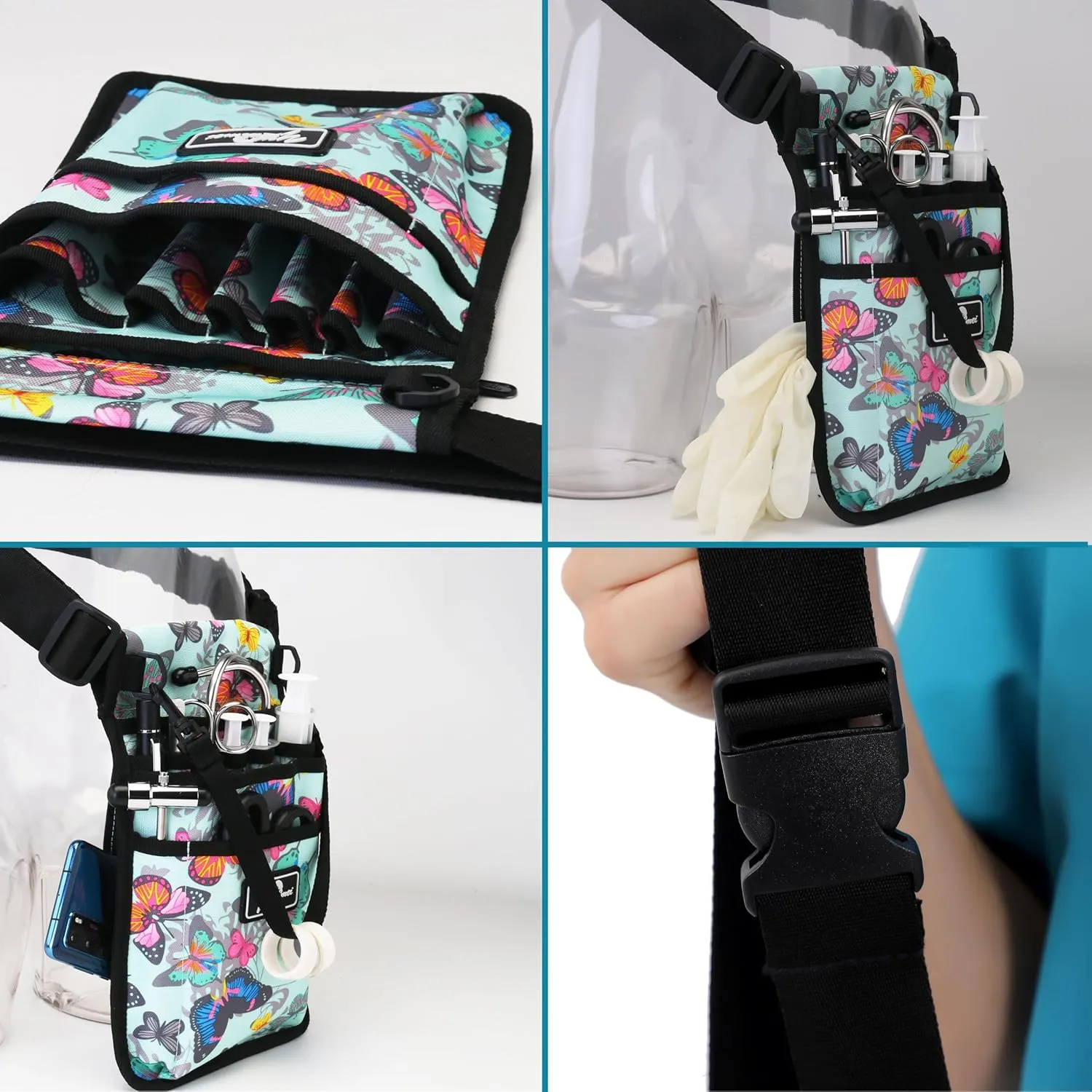 Nurse Fanny Pack for Work Kit Practical Waist Bag for Nurses Utility Belt Organizer Bag (YR-HS-S-HuDie)