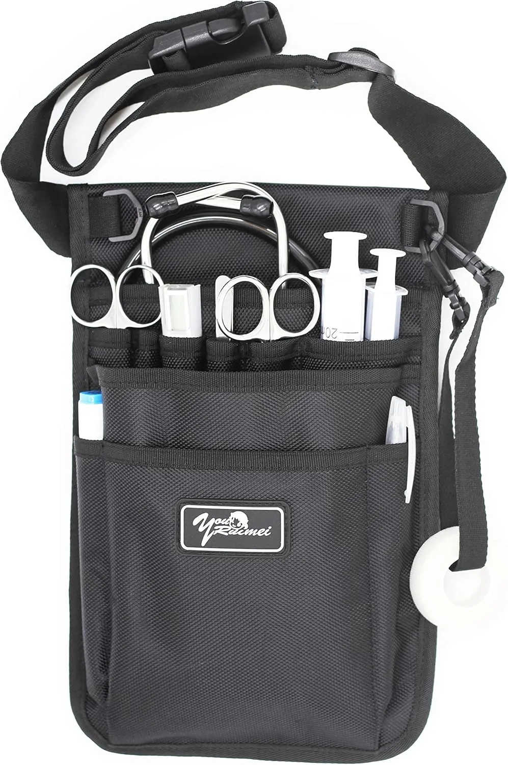 Nurse Fanny Pack for Work,Kit Practical Waist Bag for Nurses,Fanny Pack for Basics,Nurse Utility Belt Organizer Bag (Black)
