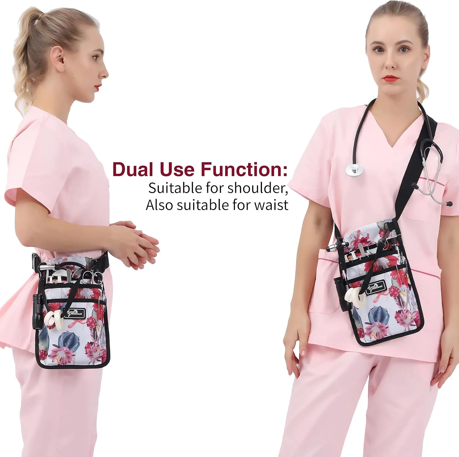 Nurse Fanny Pack for Work,Kit Practical Waist Bag for Nurses,Fanny Pack for Basics,Nurse Utility Belt Organizer Bag (HUA)