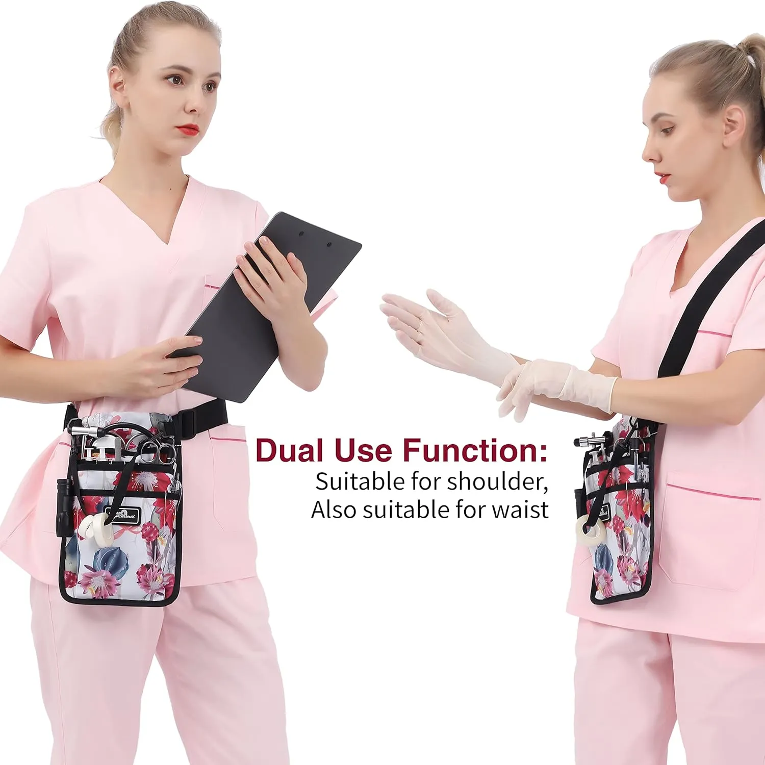 Nurse Fanny Pack for Work,Kit Practical Waist Bag for Nurses,Fanny Pack for Basics,Nurse Utility Belt Organizer Bag (HUA)