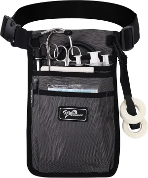 Nurse fanny pack Nurse Fanny Pack for Work Kit Practical Waist Bag for Nurses Fanny Pack for Basics Nurse Utility Belt Organizer Bag (YR-HS-S-Grey)