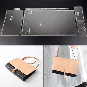 NW AAB-63 Shoulder Bag Template: Acrylic Leather Pattern, 9.43x6.48x2.16 inches