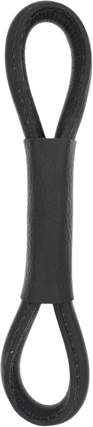 Ohio Travel Bag Handle, 9 Inch, Black, Leather with Hardware, L-1557-BLK
