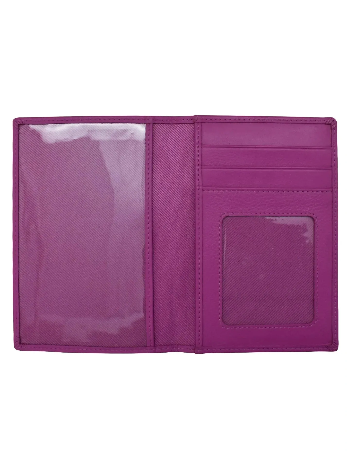 Orchid-Rfid Leather Passport Wallet