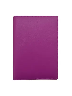 Orchid-Rfid Leather Passport Wallet