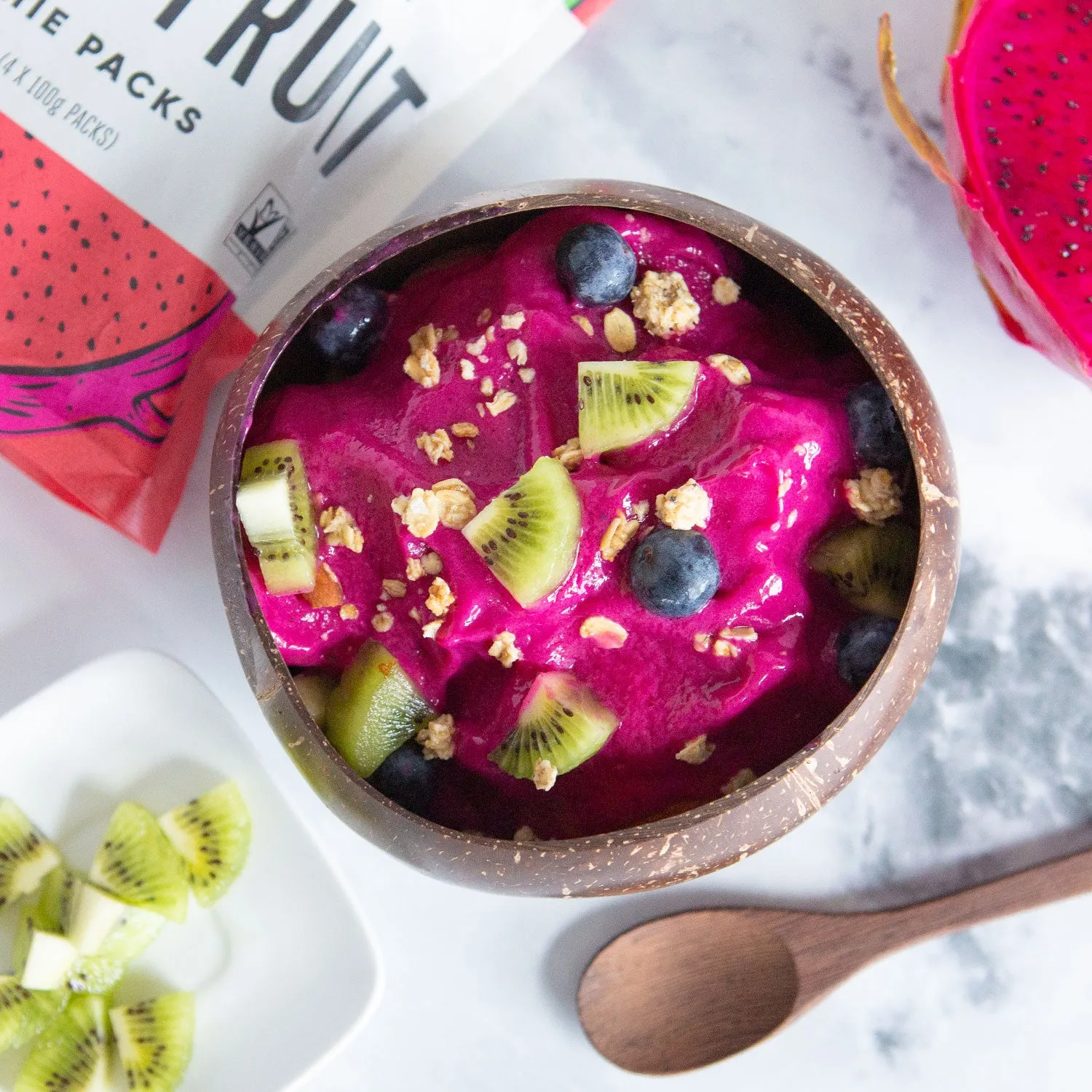Organic Dragon Fruit Smoothie Packs Case