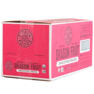 Organic Dragon Fruit Smoothie Packs Case