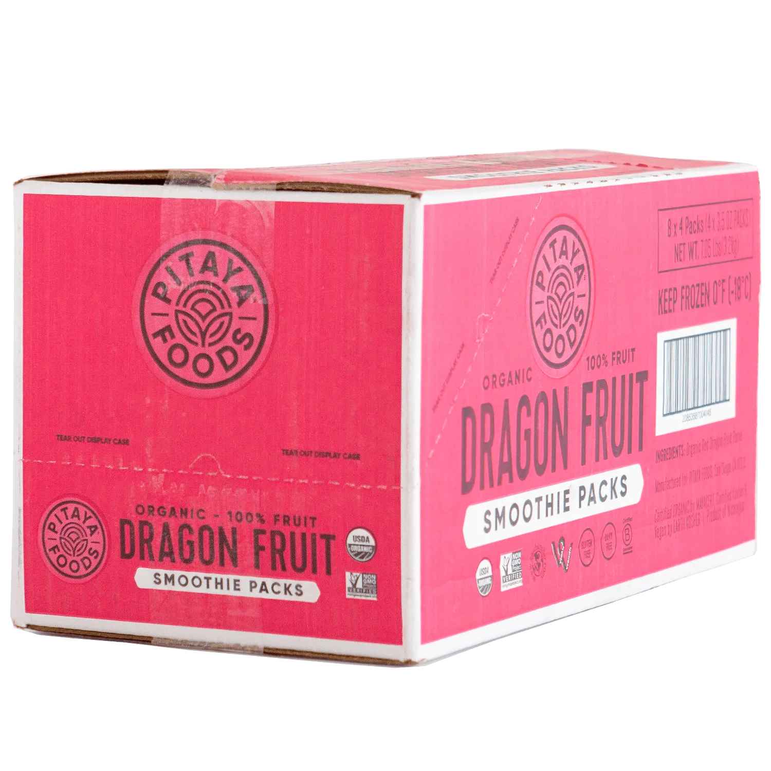 Organic Dragon Fruit Smoothie Packs Case