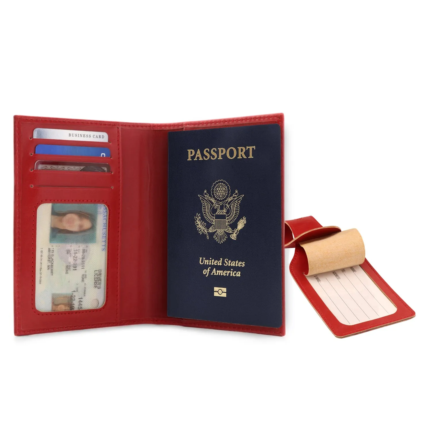 Otto Angelino Leather Passport Wallet - RFID Blocking - Unisex