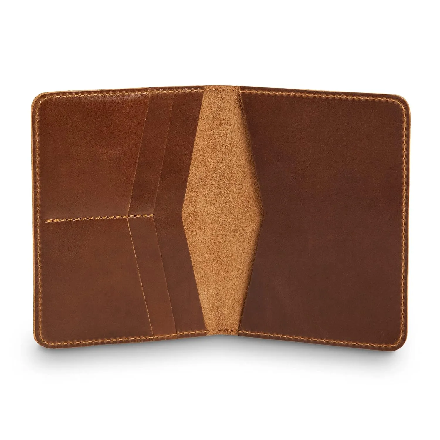 PEGAI Standard Full Grain Crazy Horse Leather Passport Holder | Custom Travel Passport Cover & Organizer | Handcrafted Leather Passport Wallet for Men and Women | Pike (Taba)
