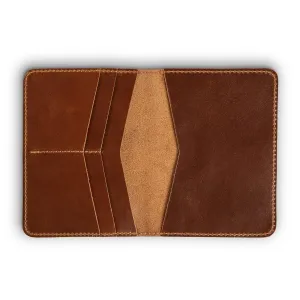 PEGAI Standard Full Grain Crazy Horse Leather Passport Holder | Custom Travel Passport Cover & Organizer | Handcrafted Leather Passport Wallet for Men and Women | Pike (Taba)
