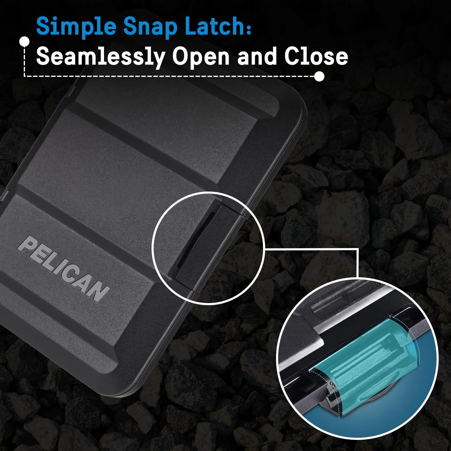 Pelican MagSafe Wallet for iPhone - Heavy Duty MIL-STD Snap-On Phone Magnetic Wallet and Phone Card Holder - Detachable and Slim Hard Case for iPhone 16 Pro Max /15 Pro Max/14/13/12 Series - Black