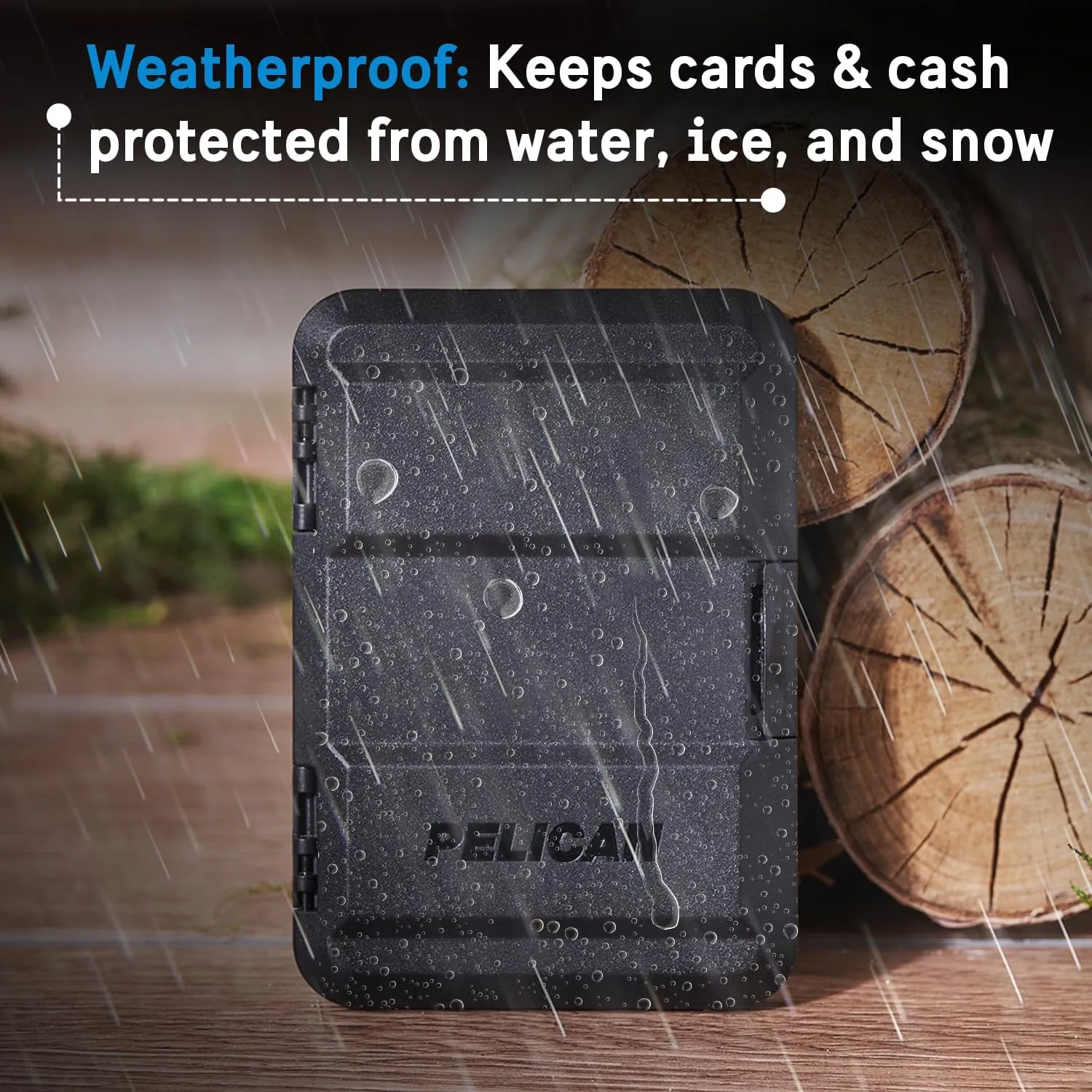 Pelican MagSafe Wallet for iPhone - Heavy Duty MIL-STD Snap-On Phone Magnetic Wallet and Phone Card Holder - Detachable and Slim Hard Case for iPhone 16 Pro Max /15 Pro Max/14/13/12 Series - Black