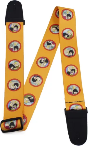 Perri’s Leathers Ltd. - The Beatles - Guitar Strap - Polyester - Yellow Submarine - Official Licensed Product - For Acoustic/Bass/Electric Guitars - Adjustable - Made in Canada (LPCP-6108)