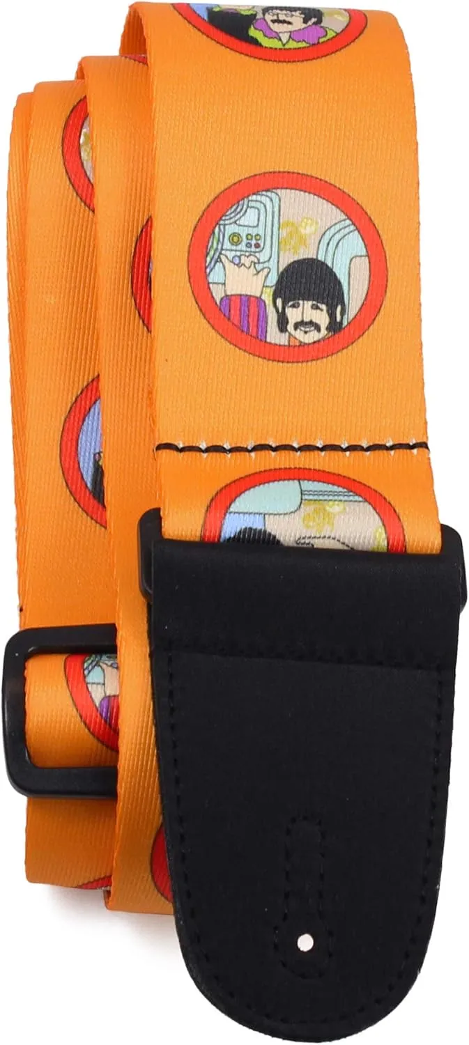 Perri’s Leathers Ltd. - The Beatles - Guitar Strap - Polyester - Yellow Submarine - Official Licensed Product - For Acoustic/Bass/Electric Guitars - Adjustable - Made in Canada (LPCP-6108)